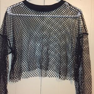 Fishnet crop top